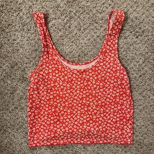Red Floral Tank